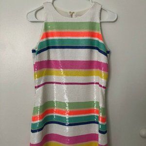 Kate Spade Cape Stripe sequin dress size 2